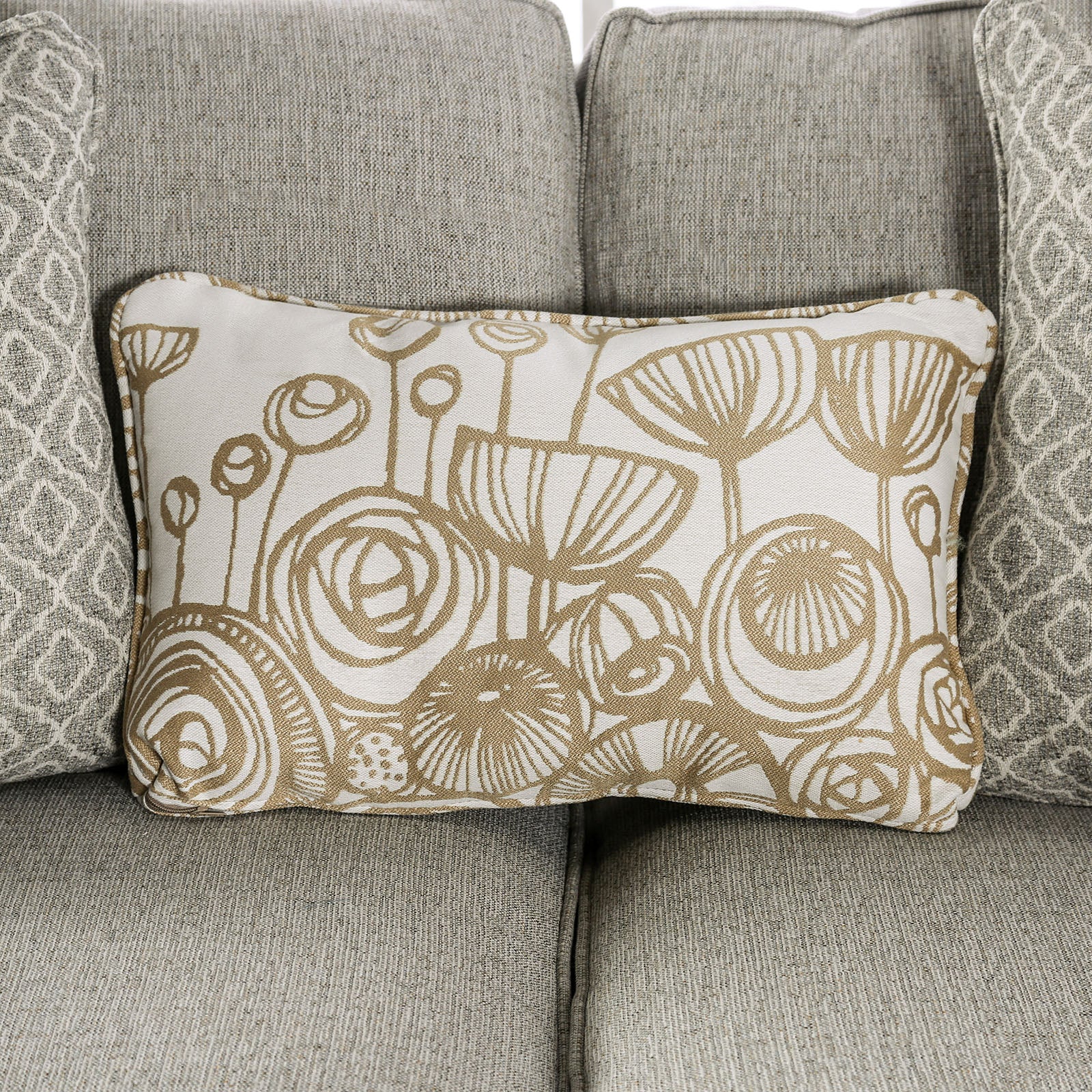 STEPHNEY - Sofa, Gray/Gold - SM8193-SF