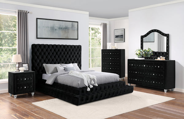 STEFANIA - 4 Pc. Queen Bedroom Set - CM7227BK-Q-4PC