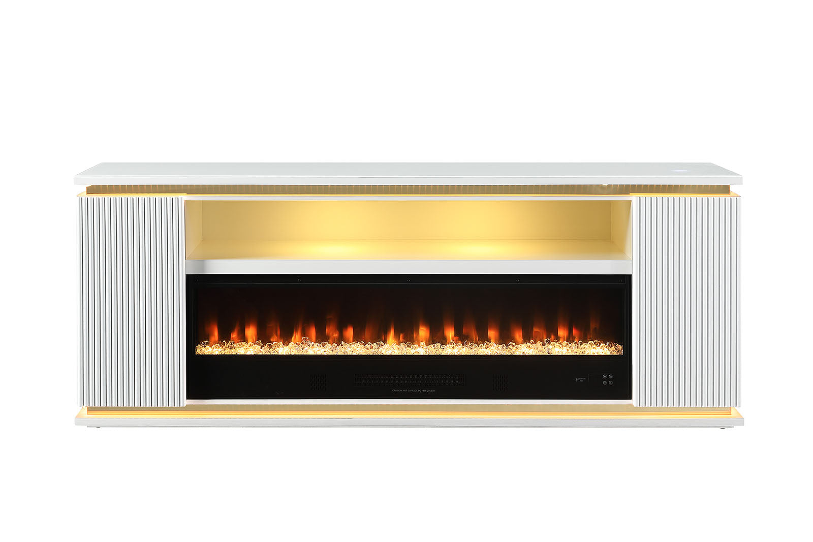 MEDEA - 71" TV Stand w/ Electric Fireplace - FM-AC8011WH-TV