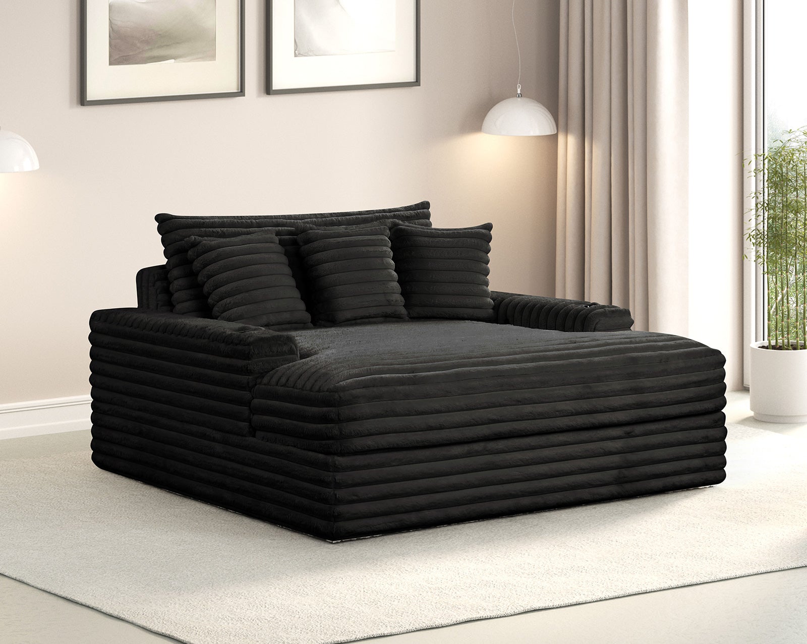 VEYRIER - 2 Arm Chaise - FM6901BK-CE