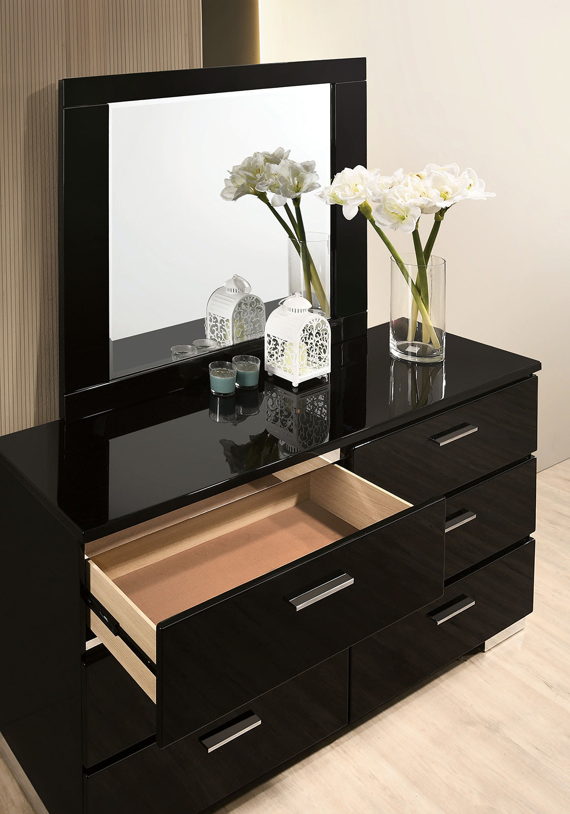CARLIE - Dresser, Black - FOA7039D