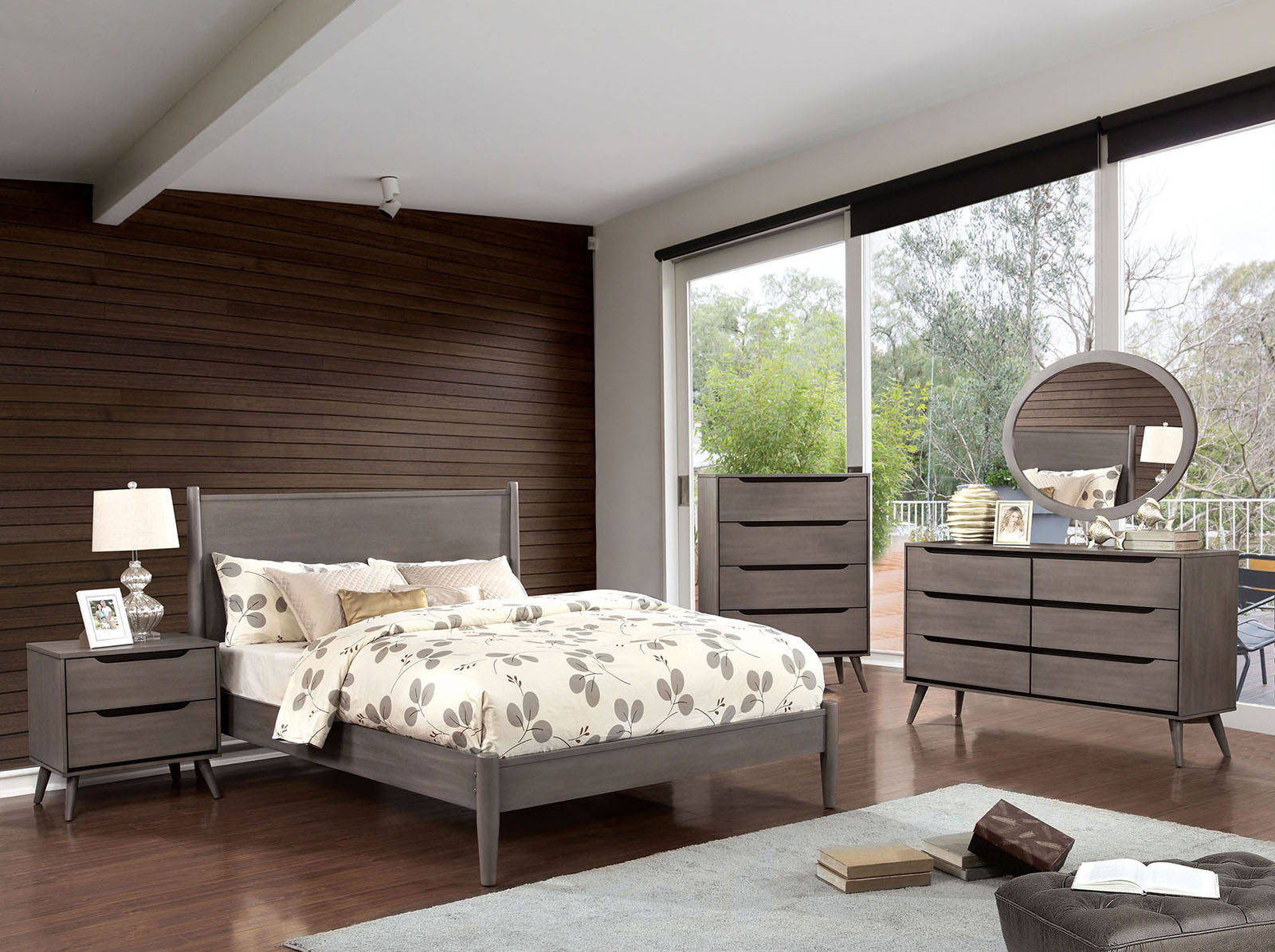 LENNART - 4 Pc. Queen Bedroom Set - CM7386GY-Q-4PC