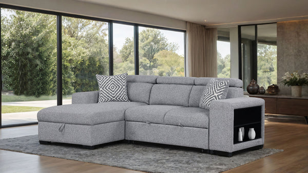 CHATTERIS - Left-Chaise Sectional - FM64000GY-SECT-L