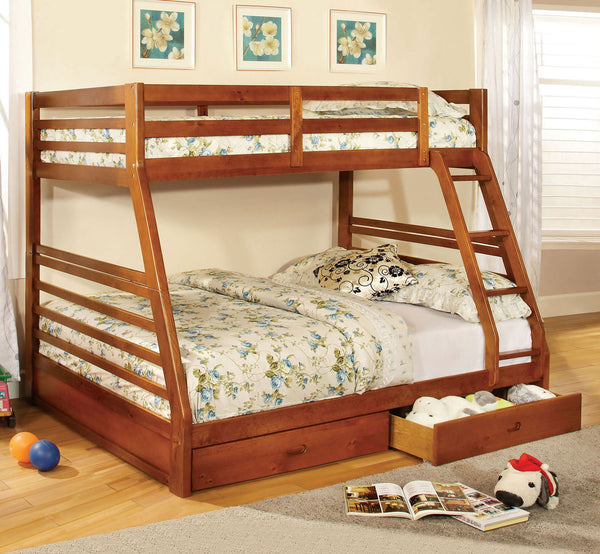 CALIFORNIA III - Twin/Full Bunk Bed w/ 2 Drawers - CM-BK588A-BED