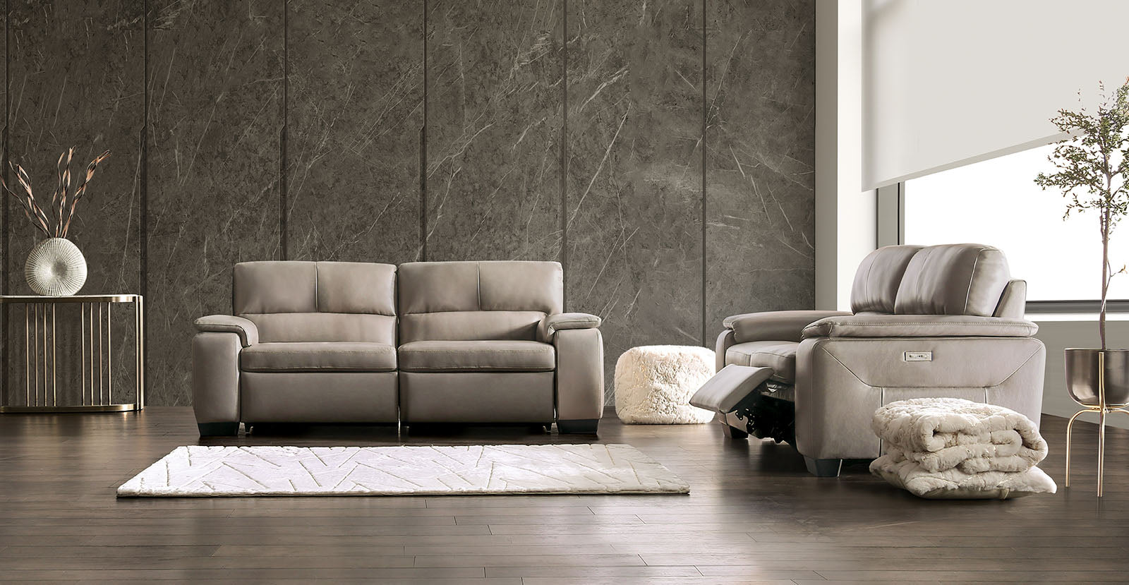 BALDERICO - Power Sofa + Loveseat - FM90001TP-PM-2PC