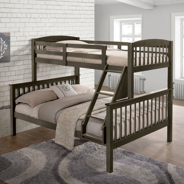 BROOKINGS - Twin/Full Bunk Bed, Gray - NX-BK001GY-BED