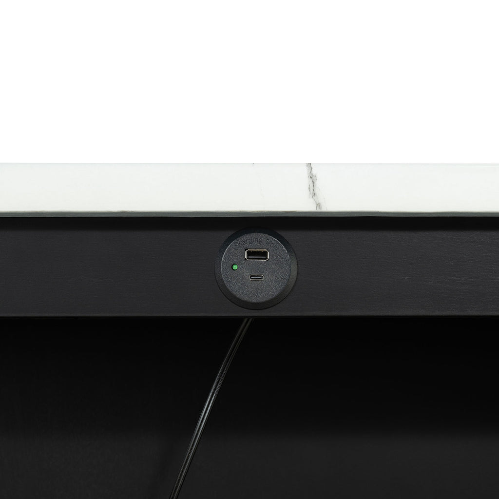 CHALCEDONY - 3 Pc. Counter Ht. Table Set w/ USB - SL3401BK-PT-3PK