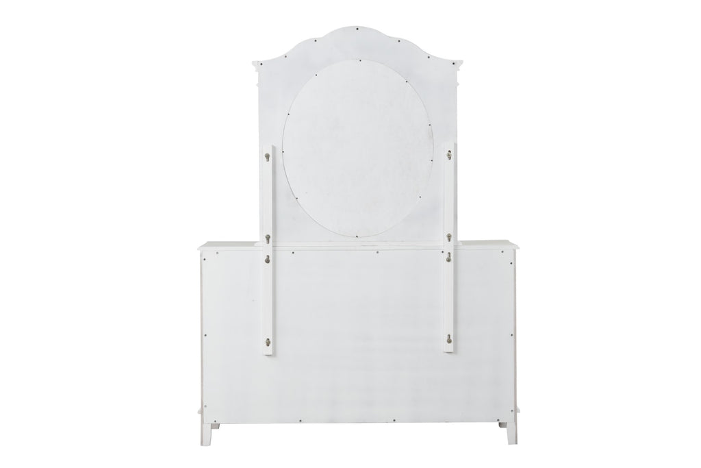 NAUCALPAN - Dresser w/ Bottom Drawer Cedar, White - FM7456WH-D