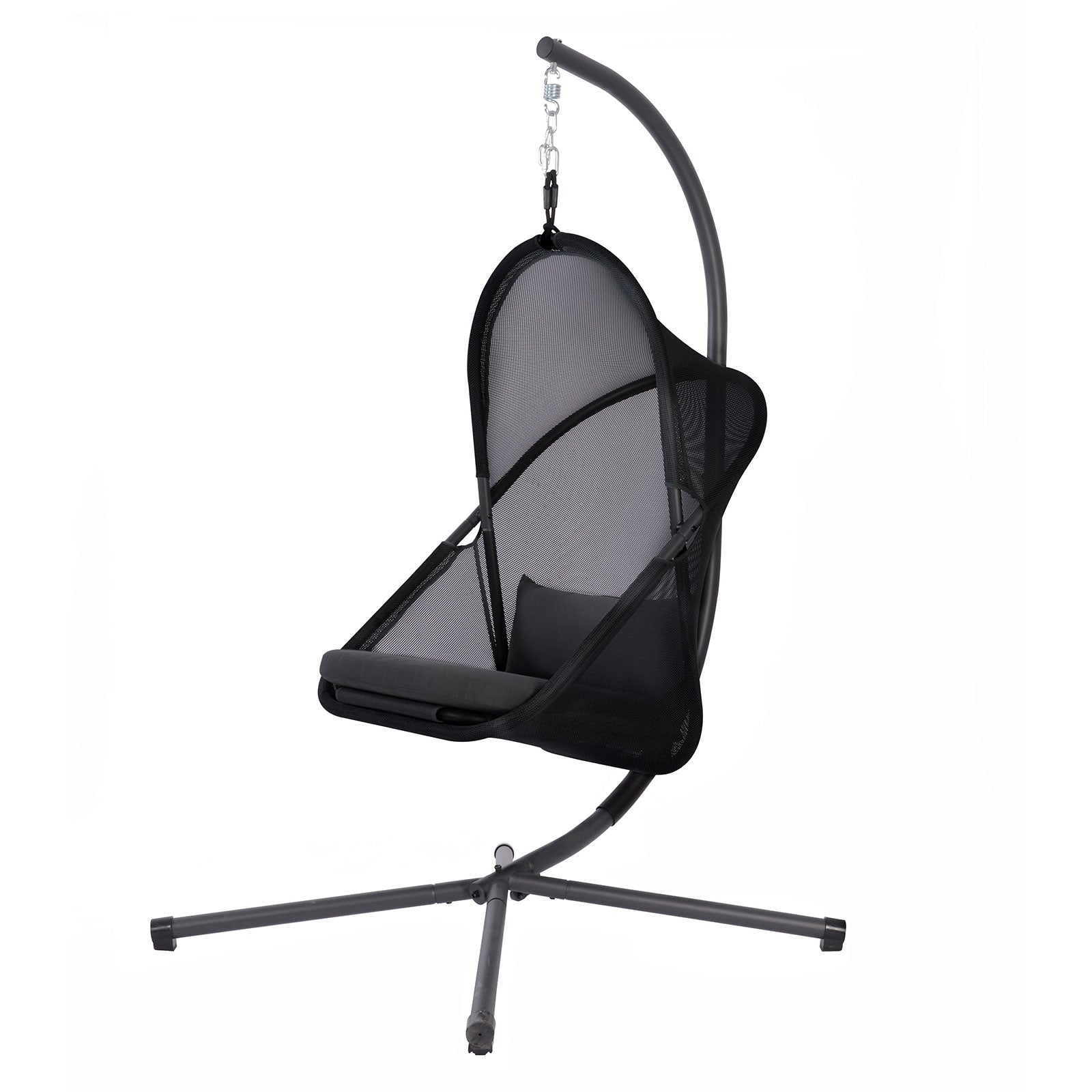 CRUSH - Swing Chair w/ Stand, Black - GM-1011BK-SET