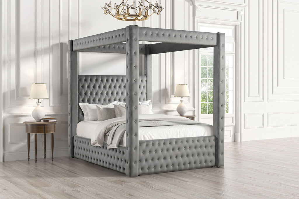 ETHEREA - E.King Bed - CM7482GY-EK-BED