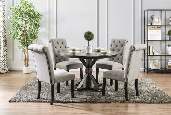 ALFRED - 5 Pc. Round Dining Table Set - CM3735RT-5PC-LG