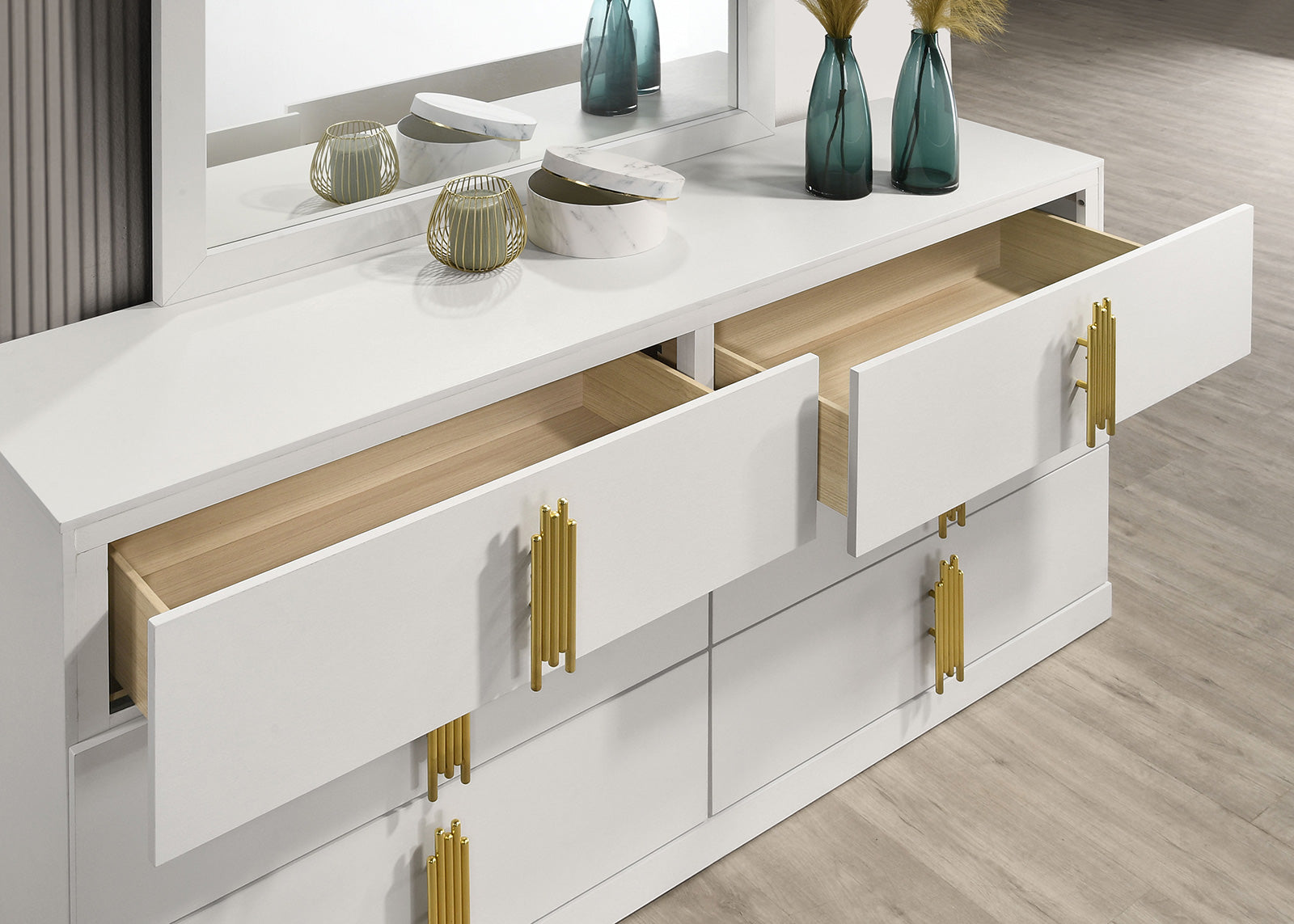 BASILDON - 4 Pc. Queen Bedroom Set - FM7271WH-Q-4PC