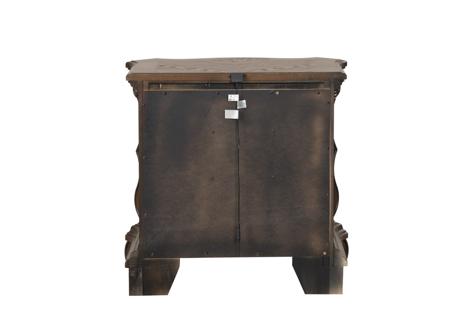LEOVANNI - Nightstand W/ USB A-C, Dark Brown - FM70003DB-N