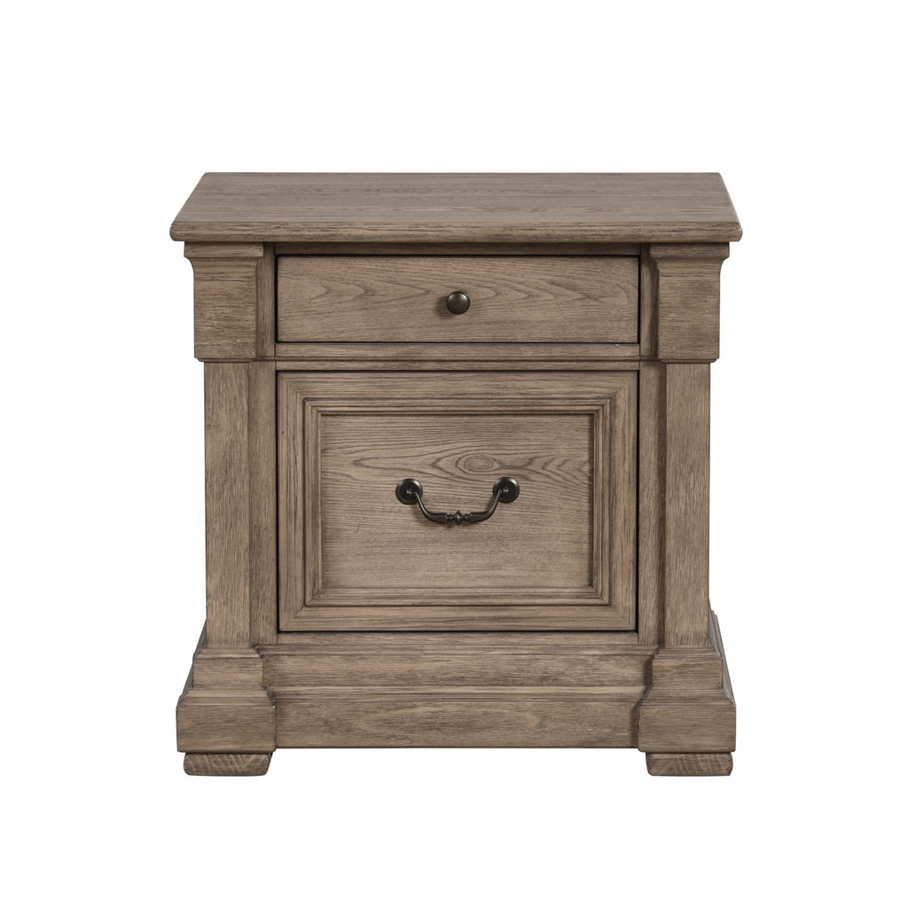 SHERINGHAM - Nightstand, Weathered Gray - FM7701BR-N