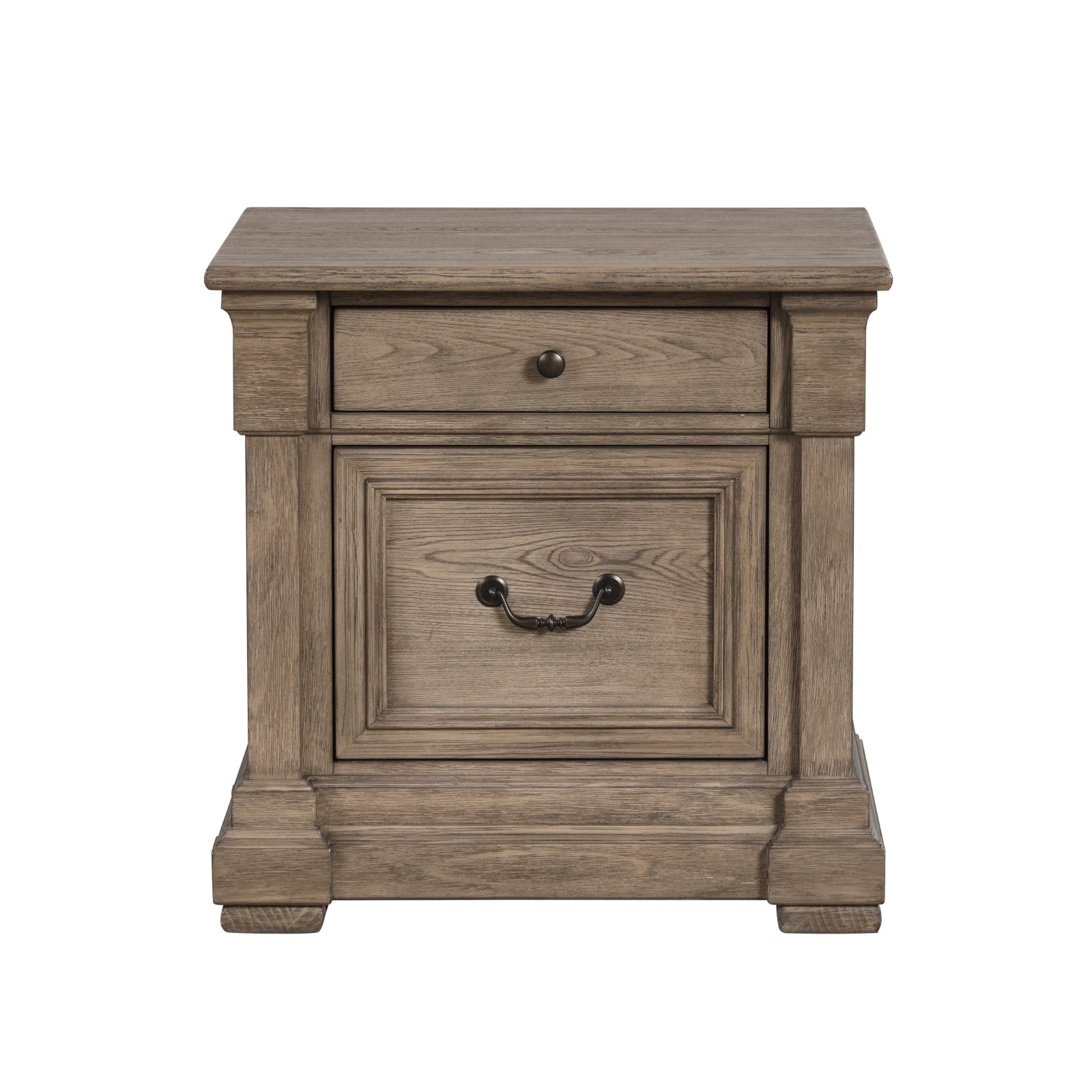 SHERINGHAM - Nightstand, Weathered Gray - FM7701BR-N