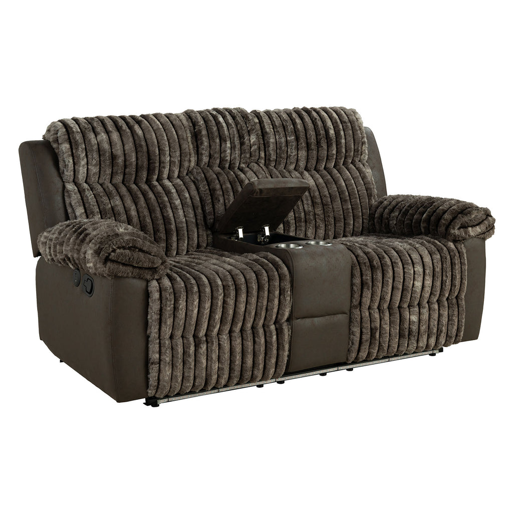 DIONYSUS - Manual Reclining Loveseat w/ Console - FM64003BR-LV-M