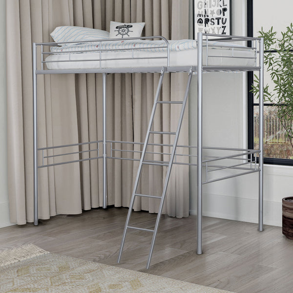MYLES - Twin Loft Bed (K/D), Silver - FM-BK910SV-T