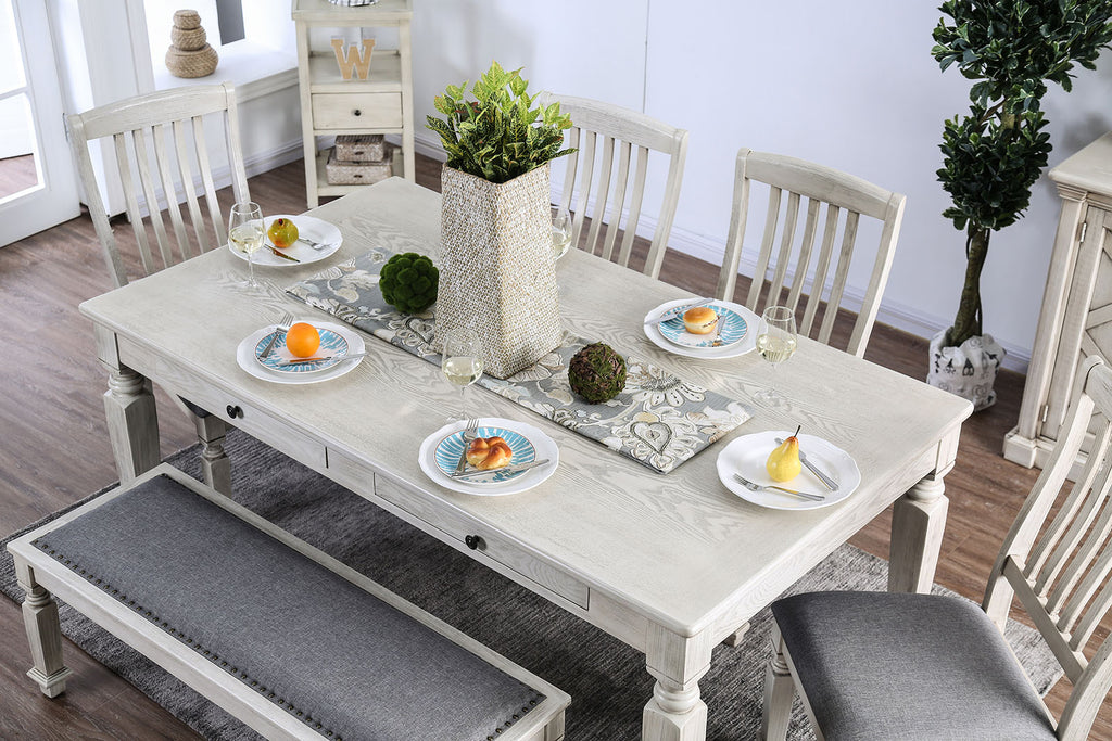 GEORGIA - 6 Pc. Dining Table Set w/ Bench - CM3089T-6PC