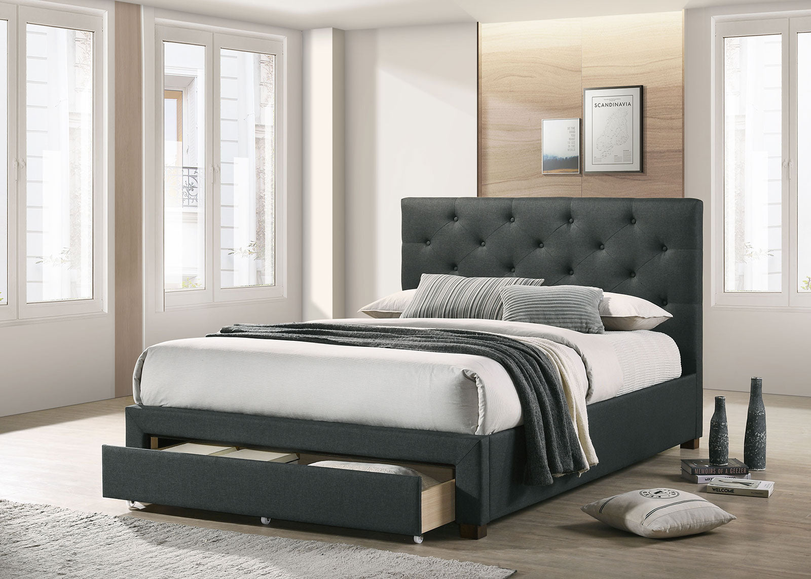 SYBELLA - Cal.King Bed - CM7218DG-CK-BED