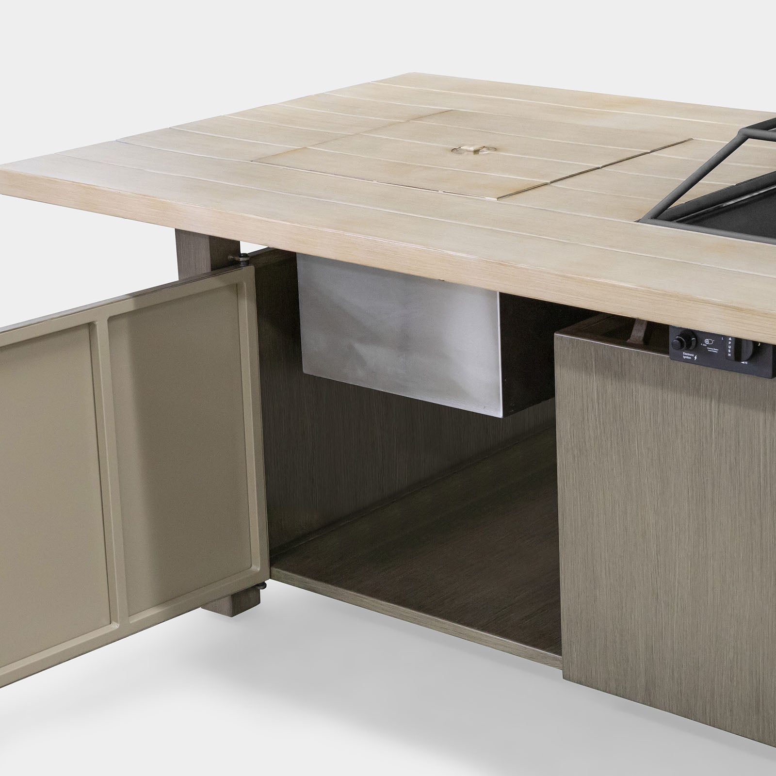 BORDEAUX - Dining Table w/ Fire Pit & Cooler - GM-2017-PK