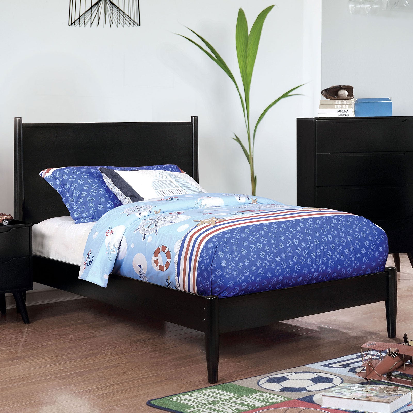 LENNART - 4 Pc. Full Bedroom Set - CM7386BK-F-4PC