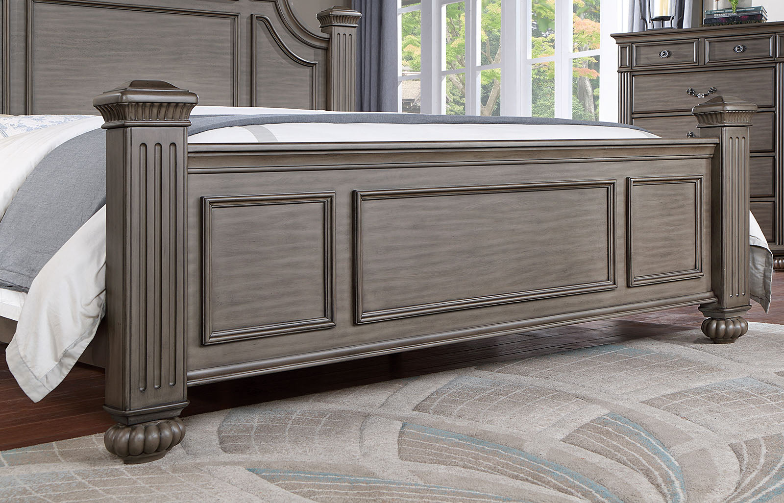SYRACUSE - 4 Pc. Queen Bedroom Set - CM7129GY-Q-4PC
