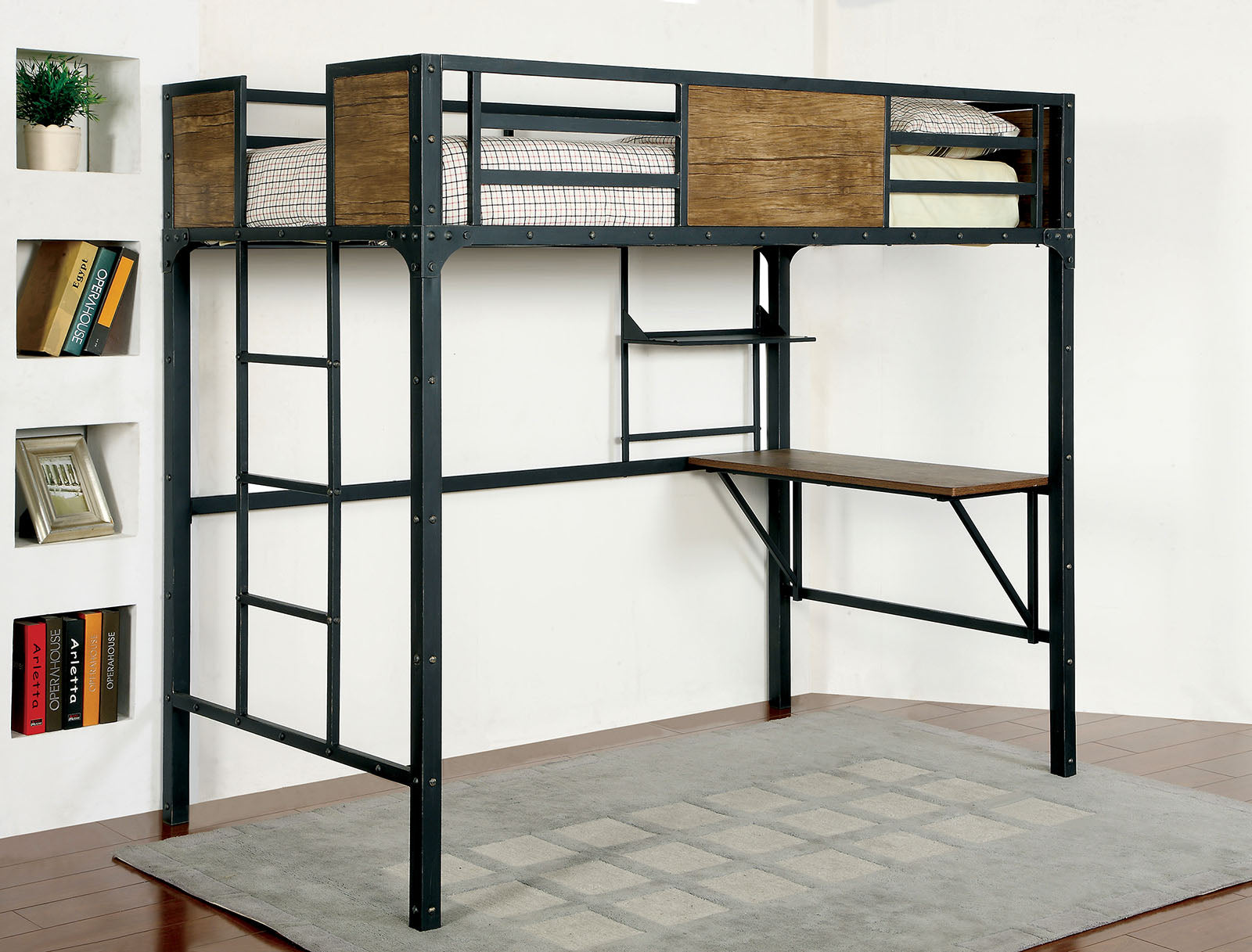 CLAPTON - Twin Bed w/ Workstation - CM-BK029TD