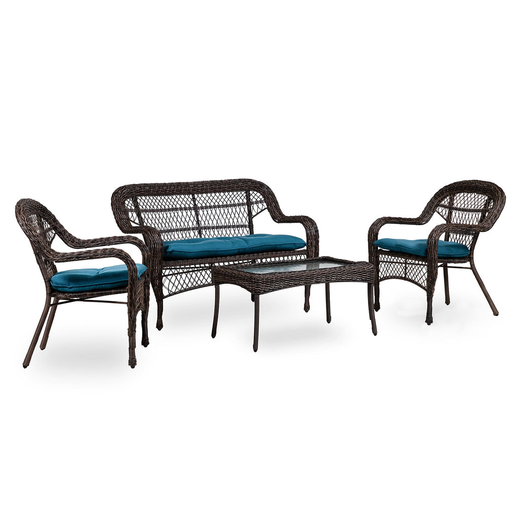 OLIVERI - 4 Pc. Wicker Conversation Set (9 Pack) - LA-L008DT-4PC-9PK