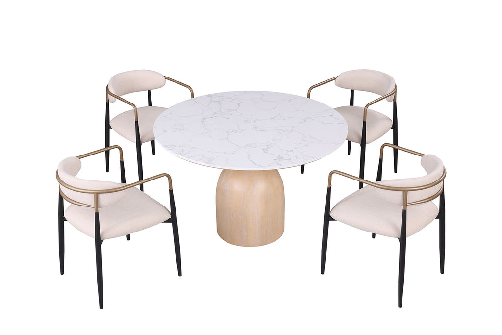 NEASDEN - 5 Pc. Dining Table Set - FM37003NT-T-5PC