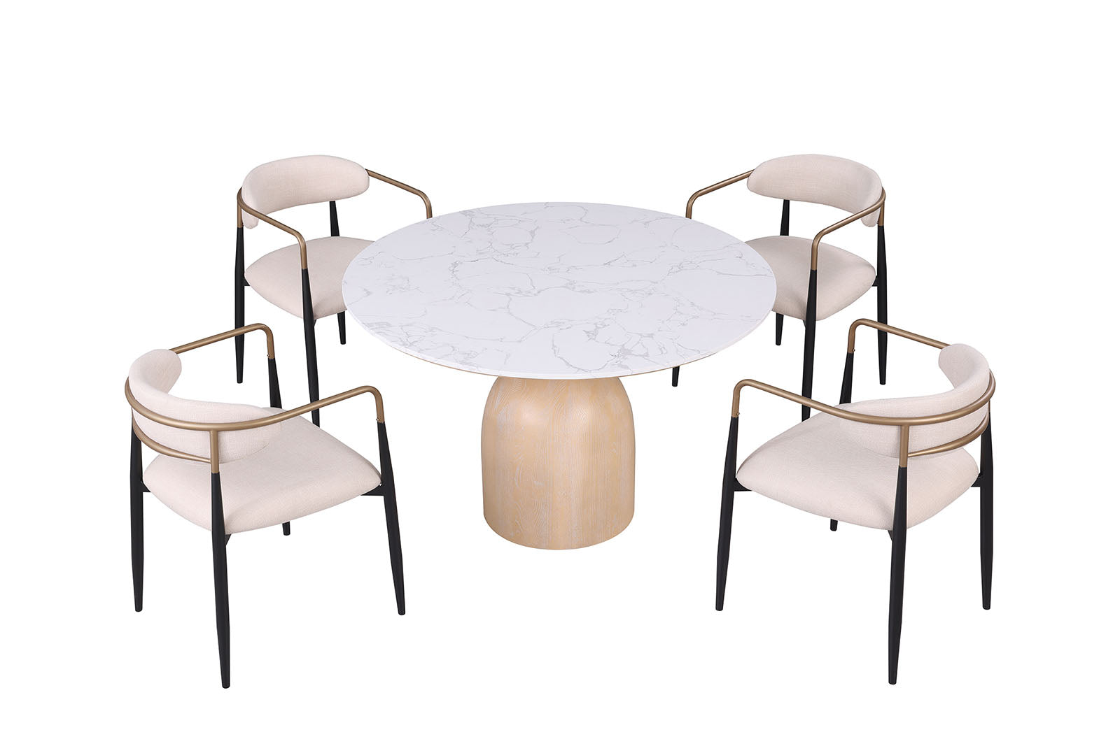 NEASDEN - 5 Pc. Dining Table Set - FM37003NT-T-5PC