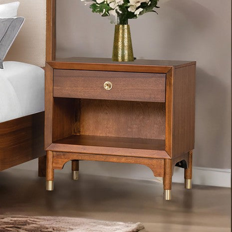 HEPBURNE - Nightstand w/ USB & LED - FM74000WN-N