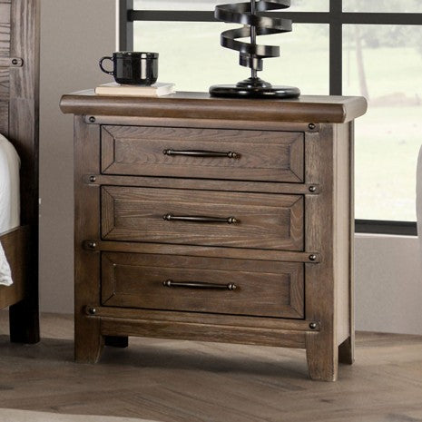 MERTHYR - Nightstand, Brown - FM7431BR-N
